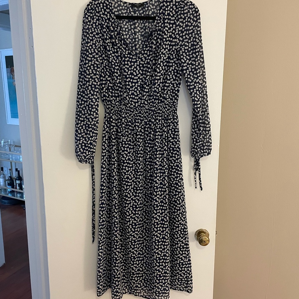 FRNCH floral midi dress small